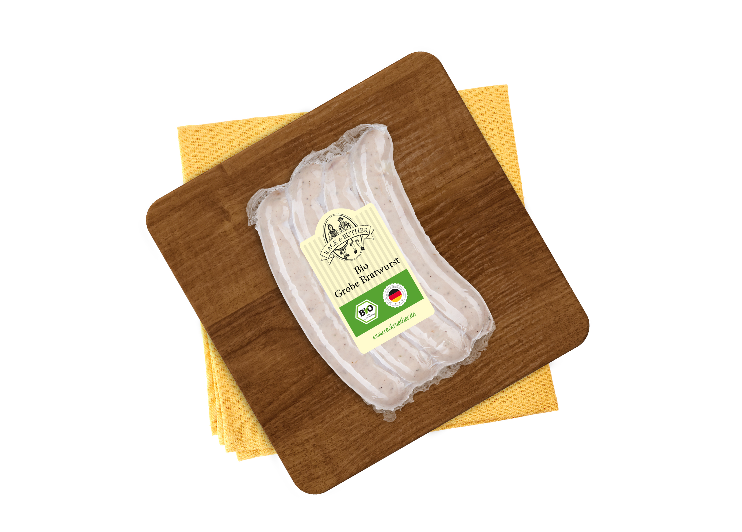 Bio Grobe Bratwurst im Saitling (20er Pack)